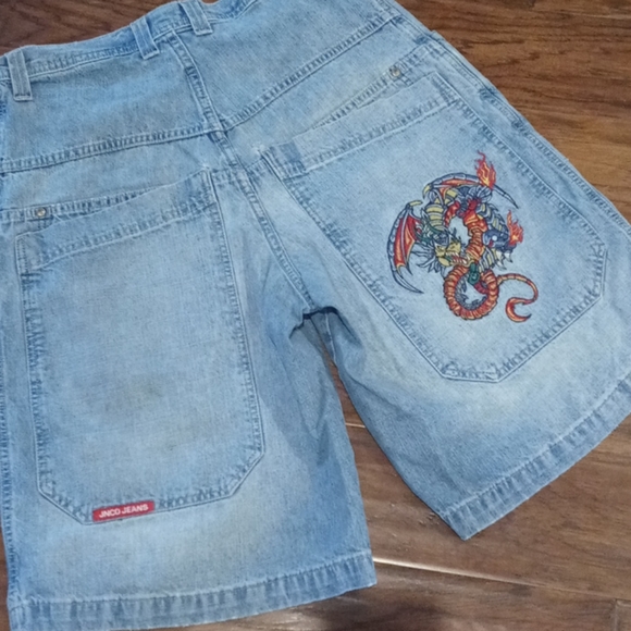 Vintage Jnco Dragon Wide Leg Shorts 34 